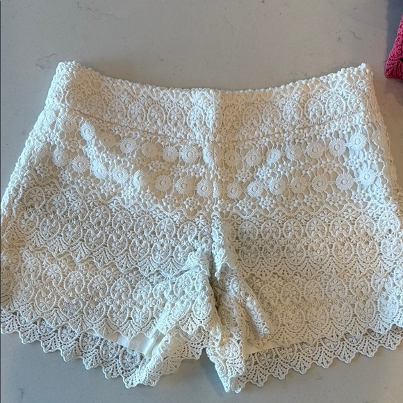 LOFT Pants - LOFT Riviera White Shorts with Elegant Lace